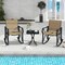 Outdoor Rocking Chair Set with Side Table and Gentle Rocking Motion